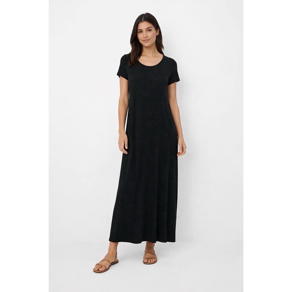 Eileen Fisher Dresses & Skirts - Eileen Fisher Gray Maxi T-Shirt Dress